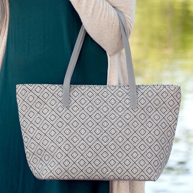Grey Diamond Charlotte Purse - Personalized