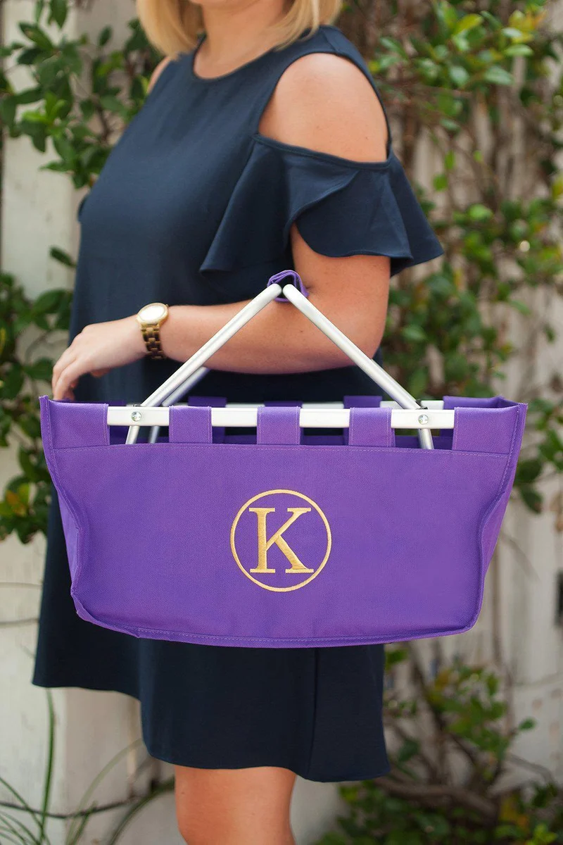 Purple Market Tote - Personalized