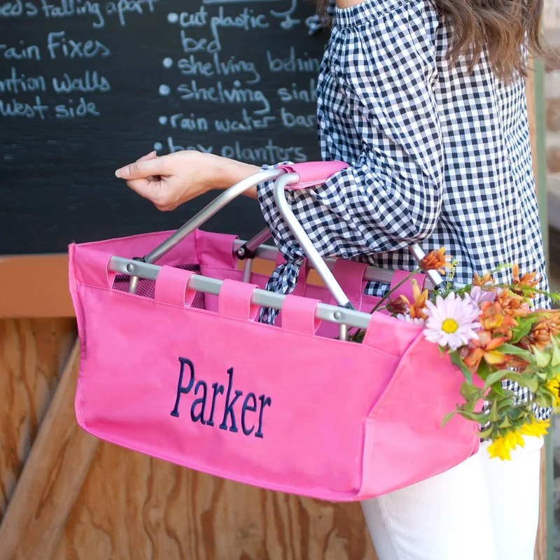 Hot Pink Market Tote - Personalized