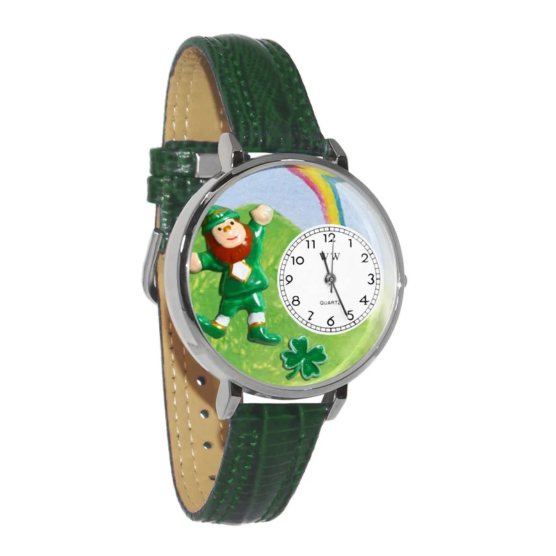St. Patrick's Day Watch (Rainbow) in Silver (Large)