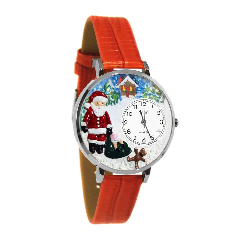 Christmas Santa Claus Watch in Silver (Large)