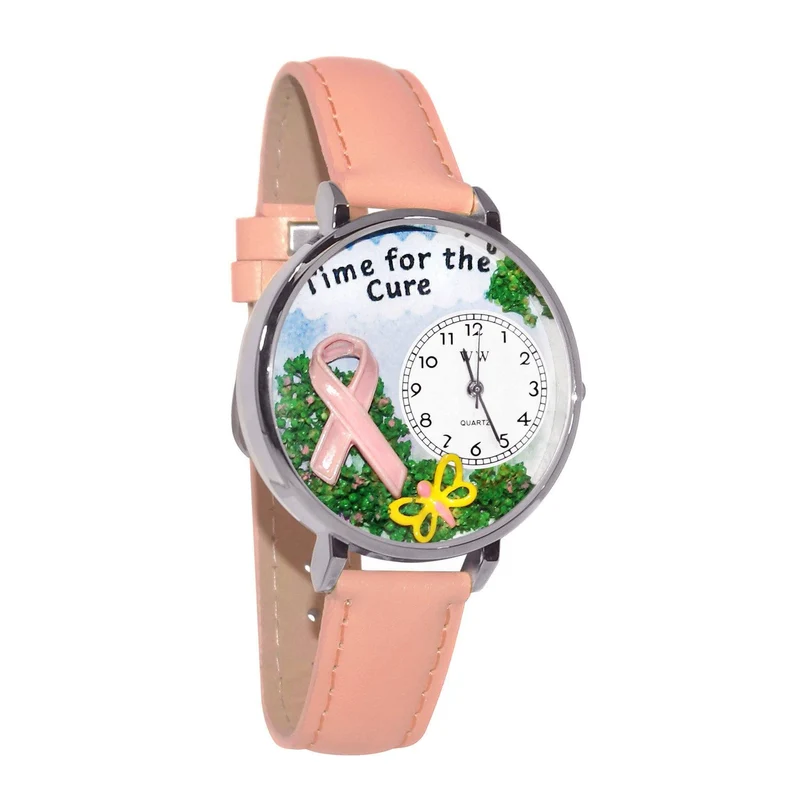 Time for the Cure Watch in Silver (Large)