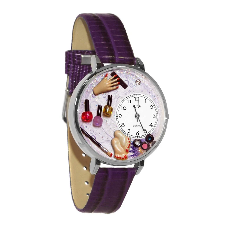 Nail Tech Watch in Silver (Large)