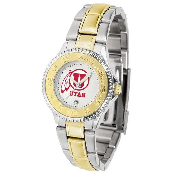 Utah Utes Ladies Competitor Two-Tone Band Watch