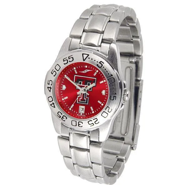 Texas Tech Red Raiders Ladies AnoChrome Steel Band Sports Watch