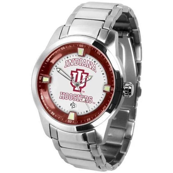 Indiana Hoosiers Men's Titan Stainless Steel Band Watch