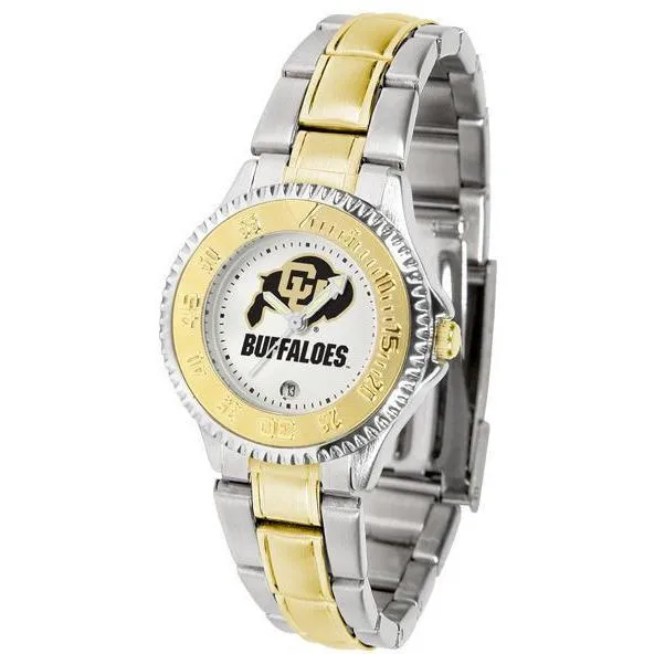 Colorado Buffaloes Ladies Competitor Two-Tone Band Watch