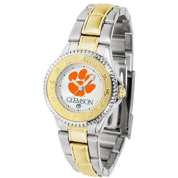 Clemson Tigers Ladies Competitor Two-Tone Band Watch