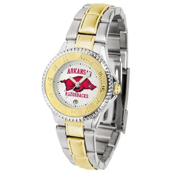 Arkansas Razorbacks Ladies Competitor Two-Tone Band Watch