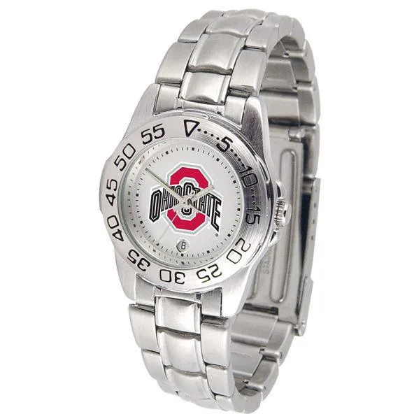 Ohio State Buckeyes Ladies Steel Band Sports Watch