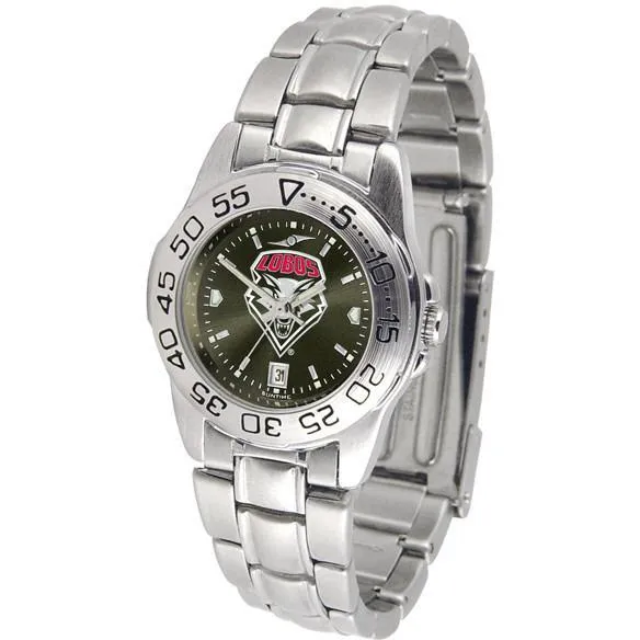 New Mexico Lobos Ladies Steel Band Sports Watch