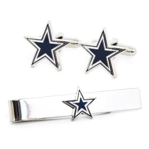 Dallas Cowboys Cufflinks and Tie Bar Gift Set